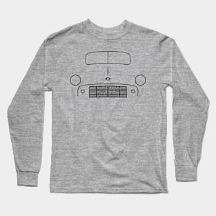 Morris Minor Series II "highlight" 1950s British classic car outline black Long Sleeve T-Shirt